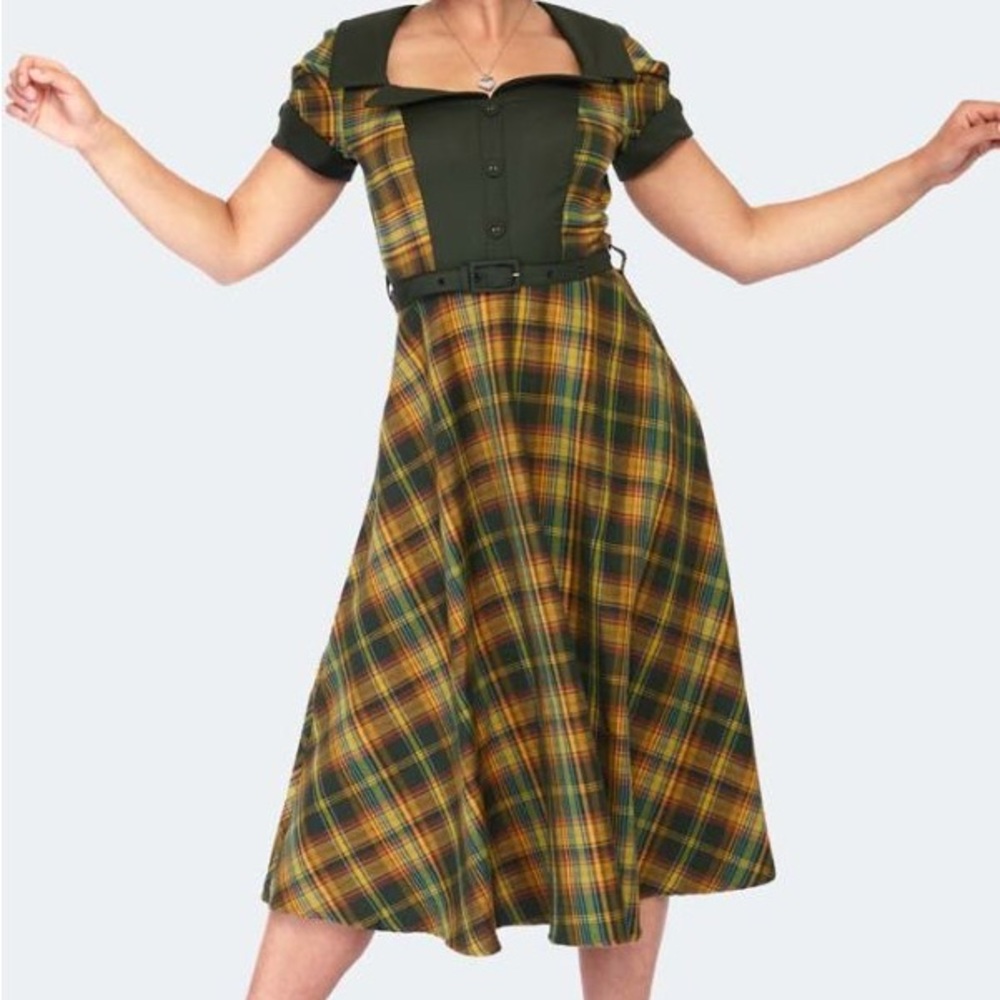 Voodoo Vixen Ella tartan dress - Picture 2 of 10